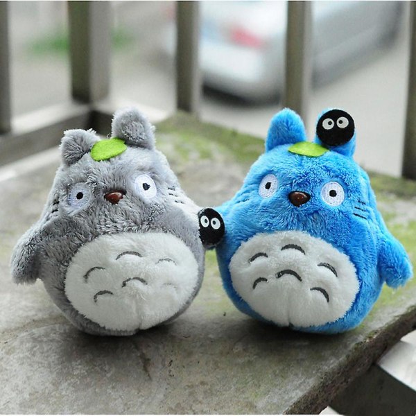 Totoro Doll Ny på Super Kawaii 10cm Min granne Totoro Plysch Mjukleksak Nyckelring Plyschleksaker B0837 Gray 10CM