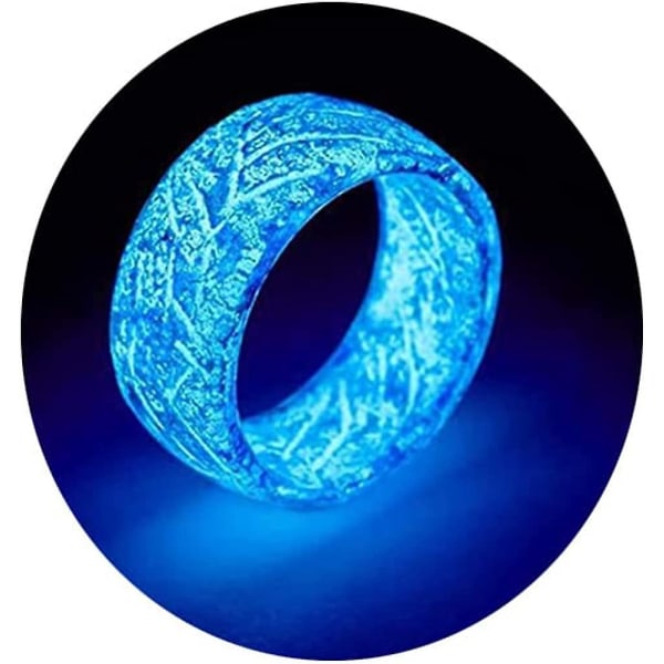 Glow Rings In The Dark Rosa Grön Blå Venus Orb Ring Ringar För Kvinnor Män Flickor Trendiga Resin Glow Ring Akryl Estetiska Ringar För Pojkar Söt Blue 10