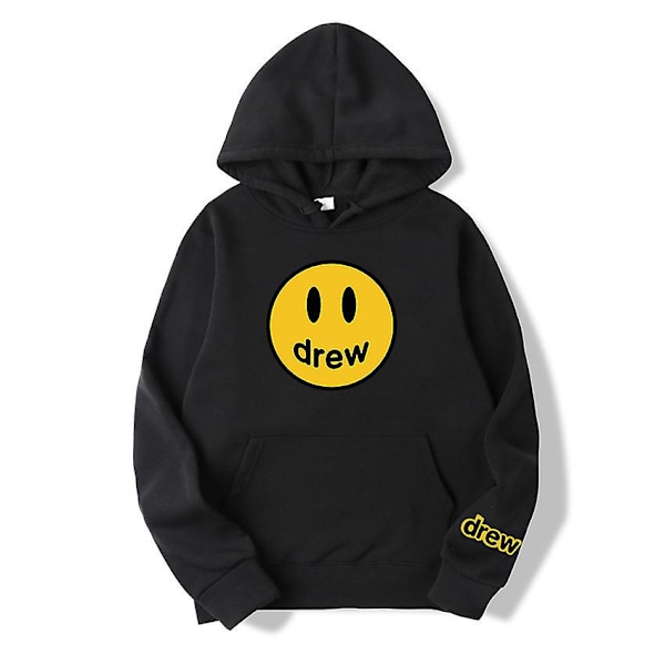 Drew Smiling Face Tröja Herr Samma modell Justin Bieber Same Street Par Klänning Hoodie black M