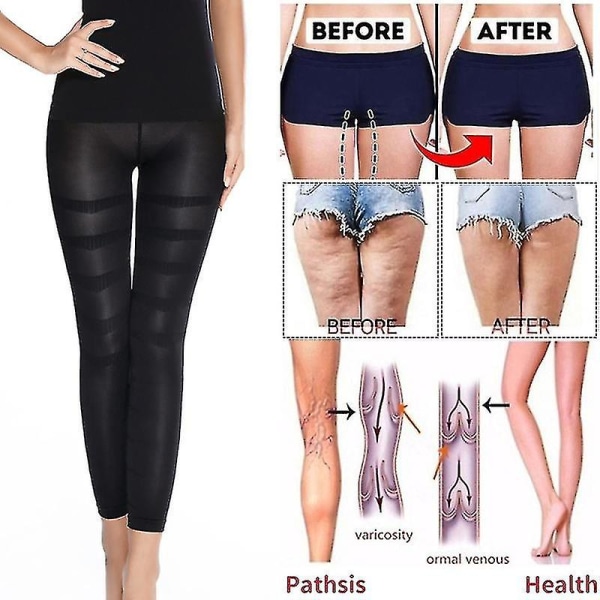 Shapewear Anti Cellulite Kompression Leggings Ben Bantning Kroppsformare Hög midja Magkontroll Trosor Lår Skulptera Slimmerl