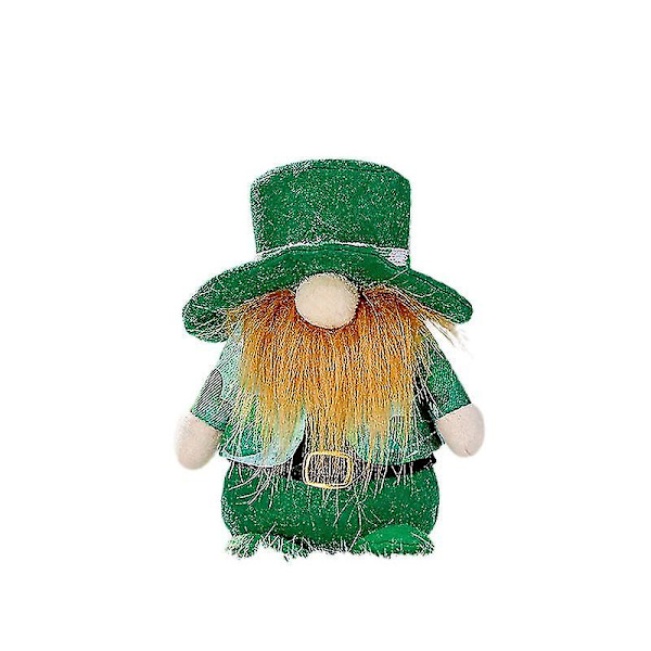 Shxx St. Patrick's Day Gnomdekoration Grön klöver Vårplyschdocka Handgjord svensk Gnome Elf Dvärg Söt kaninform docka Hemdekorati null none