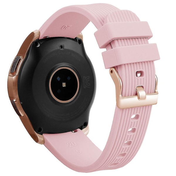 Silikonersättningsarmband Handledsrem kompatibel Samsung Galaxy Watch Sm-r810 42mm Pink