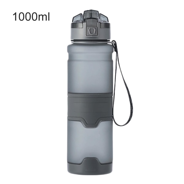 0,5/1/1,5 l sportvattenflaska Fitness skolkopp med filter för barn Vuxna Grey 1000ML