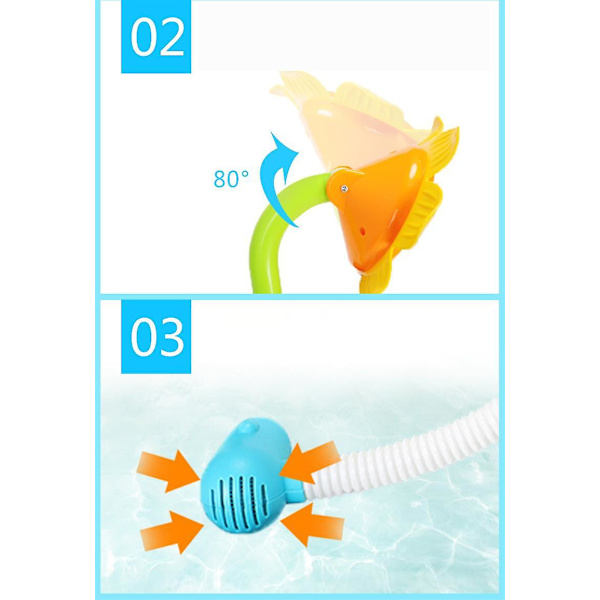 Barndusch Badleksaker Söt Gul Anka WaterwheelToys Baby Badvattenleksak |Badleksak null none