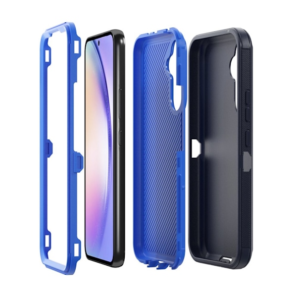 TASHHAR Samsung Galaxy A54 5G case med bältesklämma hölster Militärklass Heavy Duty 3 i 1 Stötsäker rustning Robust Hållbar för Galaxy A54 5G darkblueblue