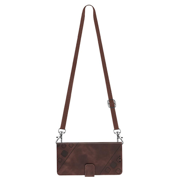 Case till Ipod Touch 7 med långhalsband Läder Flip Cover Kompatibel med Ipod Touch 7 Case Brown