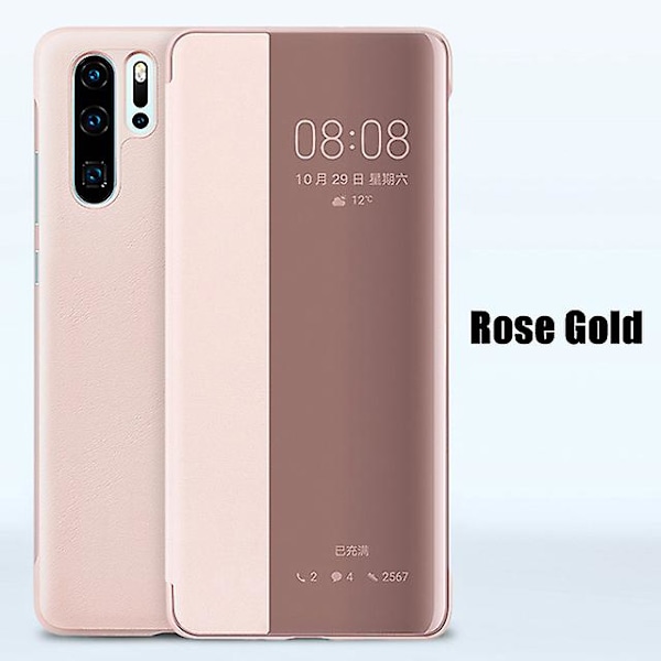För Huawei Huawei P30pro Flip Window Mate20 Smart Sleeping Phone Cover rose gold MATE20 PRO