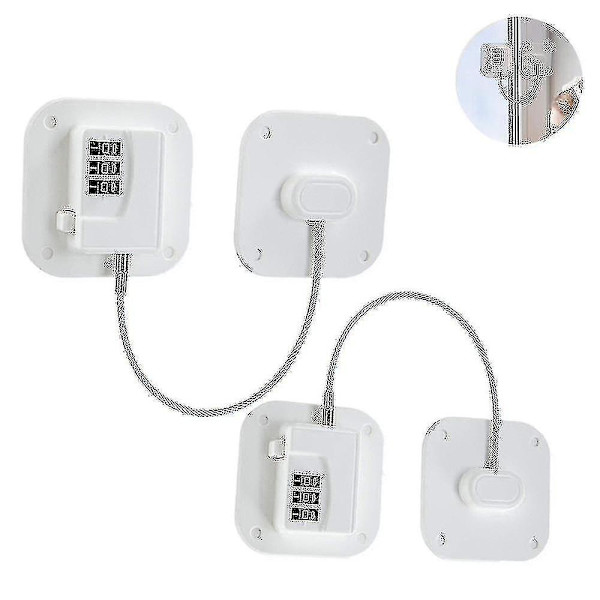 2-pack Kylskåpslås Heavy Duty Kombination Kylskåpslås null none