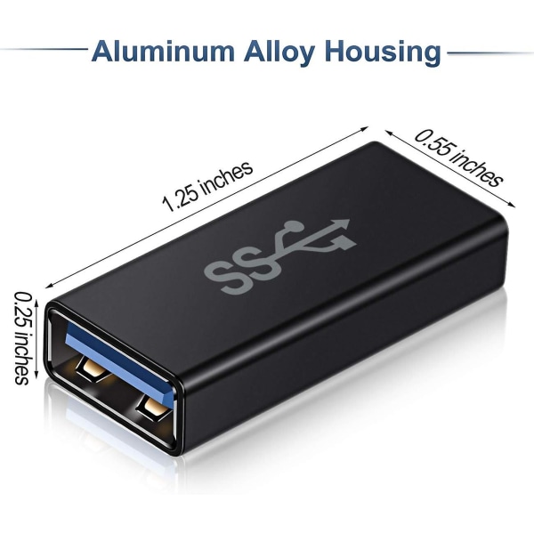 USB hona till hona-adaptrar (3-pack), USB 3.0 hona för typ A hona 3.0-koppling för att ansluta två null none