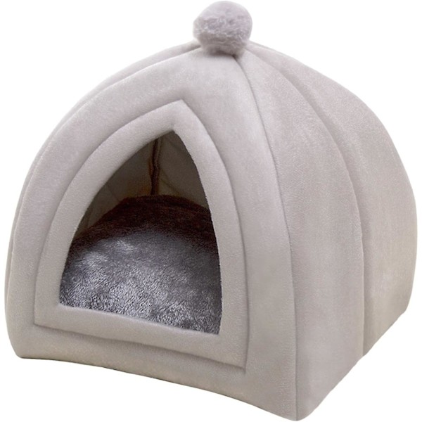 Kattsäng Grotta Tvättbar Varm Katt Hus Husdjur Hund Grotsäng Pet Cave Igloo säng Katt Tältsängar för innekatter Små hundvalp , M M