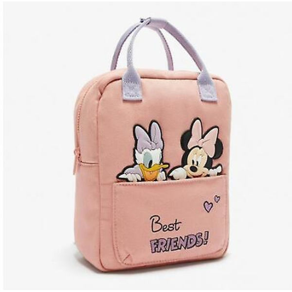 Disney tecknad ryggsäck för baby flickor minnie mickey mouse barn härlig skolväska dagis skolväska barn present Style18 22x21x10cm none