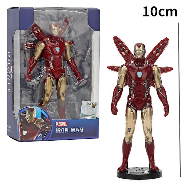 17 cm Marvel Spiderman Hulk Ironman Anime Action Figur Leksak Julklapp Pvc rörliga leder Luminous Doll Collection Modell Leksaker C with box 1-10CM