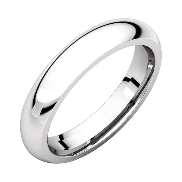 925 Sterling Silver 4 mm polerad Comfort Fit Band Ring storlek 6,5 Smycken presenter för kvinnor - 4,7 gram