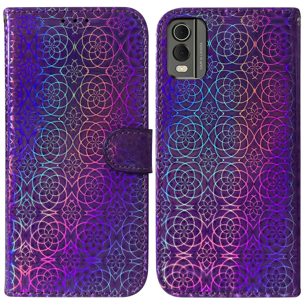 Färgglatt phone case för Nokia C32 Purple