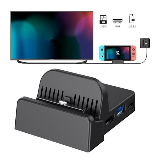 Dockningsstation för Switch Laddningsdocka 4K HDMI TV Adapter 48*36*21mm