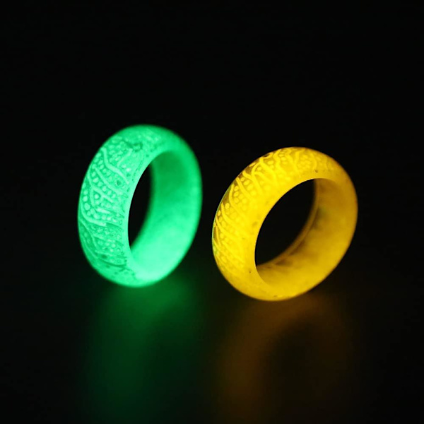 Glow Rings In The Dark Rosa Grön Blå Venus Orb Ring Ringar För Kvinnor Män Flickor Trendiga Resin Glow Ring Akryl Estetiska Ringar För Pojkar Söt Green 8