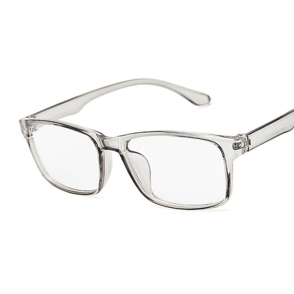 Klassiska manliga fyrkantiga glasögon Bågar Märke Designer Mode Män Dam Dekoration Optiska glasögon Klara glasögon Black Trans