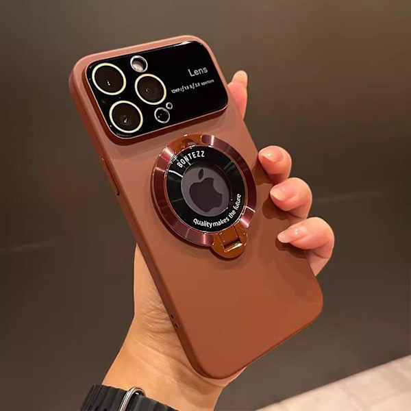 Case kompatibelt med Iphone 15 Pro Max/15 Pro, Matt PC Stort phone case med läckageetikett magnetiskt fäste Coffee For iPhone 15 Pro