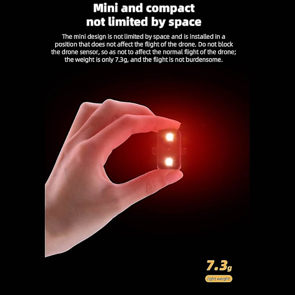 Drone Strobe Light 6 Color Lights Anti-kollisionsnattljus för Dji Mavic 3 Air 2s Dontodent null none