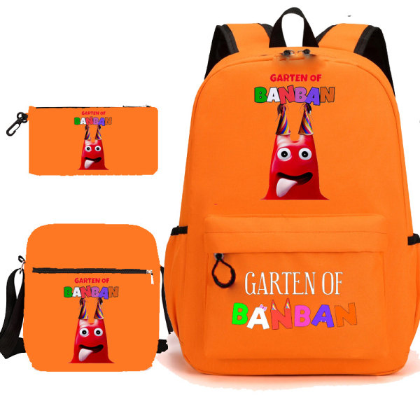 Garten of Banban student ryggsäck Orange tre delar set