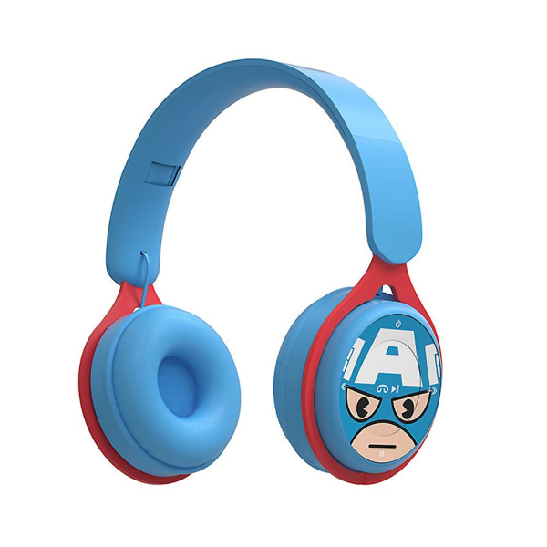 Trådlösa Bluetooth hörlurar för barn, justerbara barnheadset för skolan hem eller resor, Spider-man / Captain America / Musse Pigg / Min Captain America