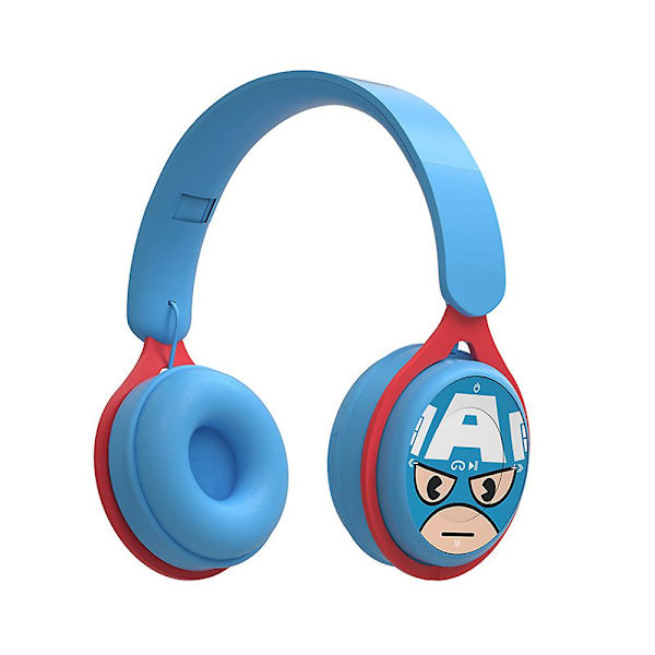 Trådlösa Bluetooth hörlurar för barn, justerbara barnheadset för skolan hem eller resor, Spider-man / Captain America / Musse Pigg / Min Captain America