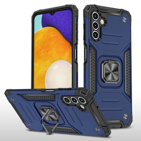 NIFFPD Galaxy A13 Case, Samsung A13 Case Ring Kickstand Hårt PC Mjukt TPU cover för Samsung Galaxy A13 5G Svart blue