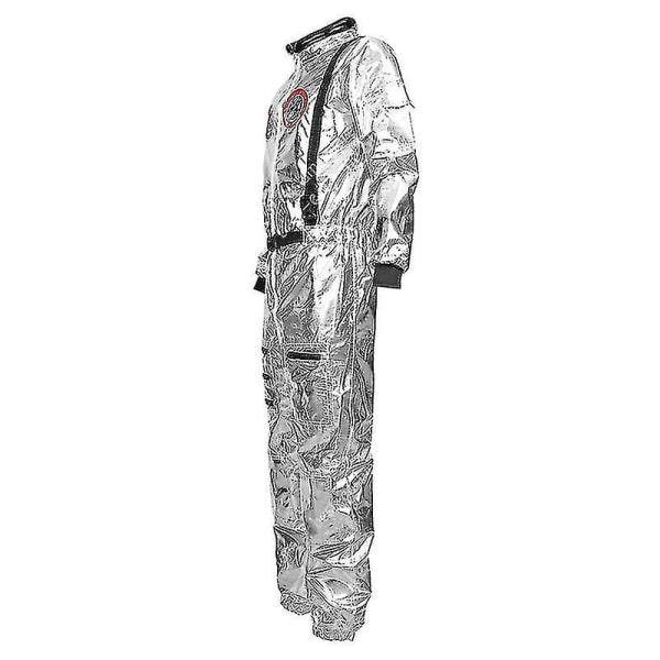 Astronautdräkt Herr Halloween-kostym för kvinnor Jumpsuits Astronautdräkt Cosplay-kostymer för vuxna men silver M