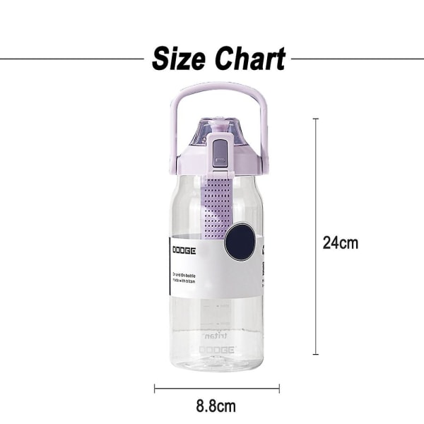 Vattenflaska - Läckagesäkra Bpa-fria vattenflaskor, låsfunktion och fällbart lock, dricksvattenkoppar Purple 1000ml