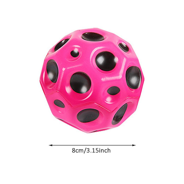 Extremt höga studsande rymdbollar, Cool Pop studsande rymdboll Gummistudsboll Sensorisk leksak, Sportträningsboll för inomhuslek utomhus, Rose red