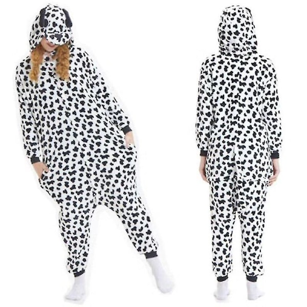 Unisex vuxen Kigurumi djurkaraktärskostym Bodysuit Pyjamas Fancy 1onesie1 Spotted Dog L