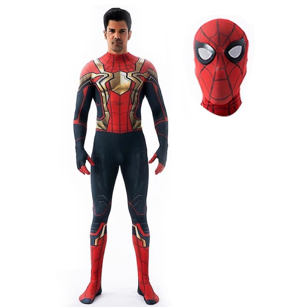 Stock Myers Spiderman Tights Vuxen Man Cosplay Superhjälte Halloween kostym costume mask H 180cm