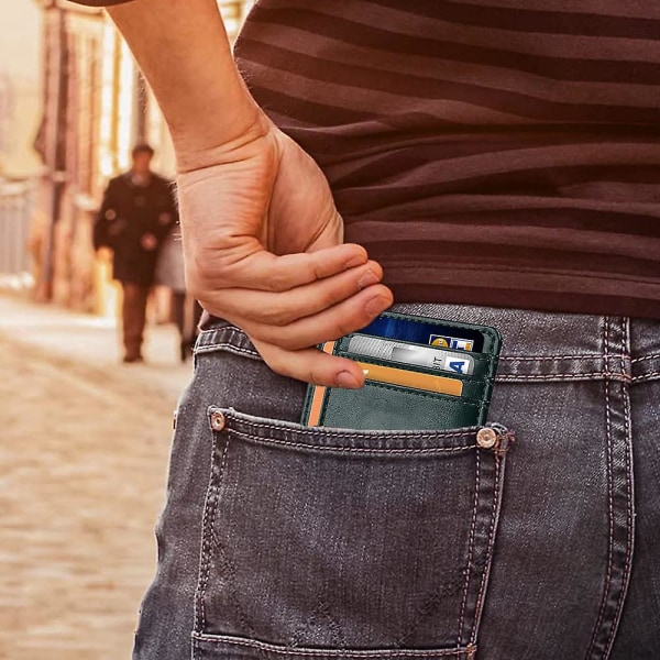 Clip-plånbok framficka Minimalistiskt läder med Rfid-blockerande clip-plånbok för män och kvinnor style2