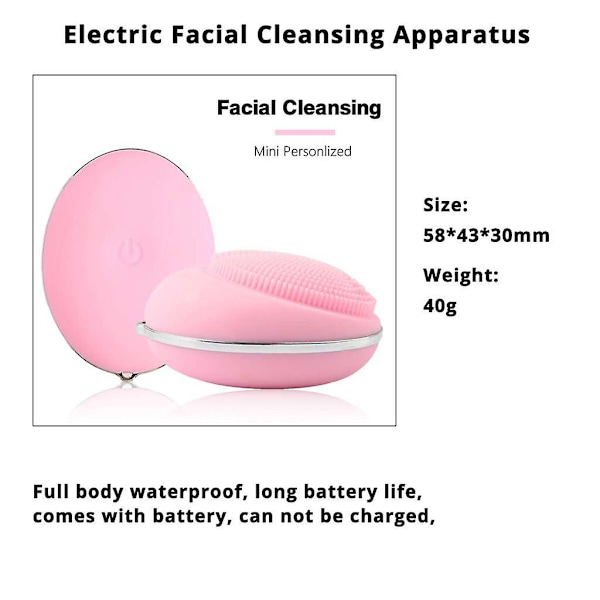 Silikon Ansiktsrengöringsborste Hudvård Tvätt Rengöringsanordning Skönhet Ansiktsbehandling Pink One Size