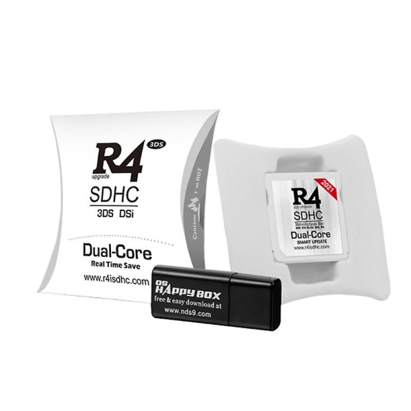 2021 R4 Gold Pro Sdhc för Ds/3ds/2ds/ Revolution Cartridge med USB adapter Silver 1 Pcs