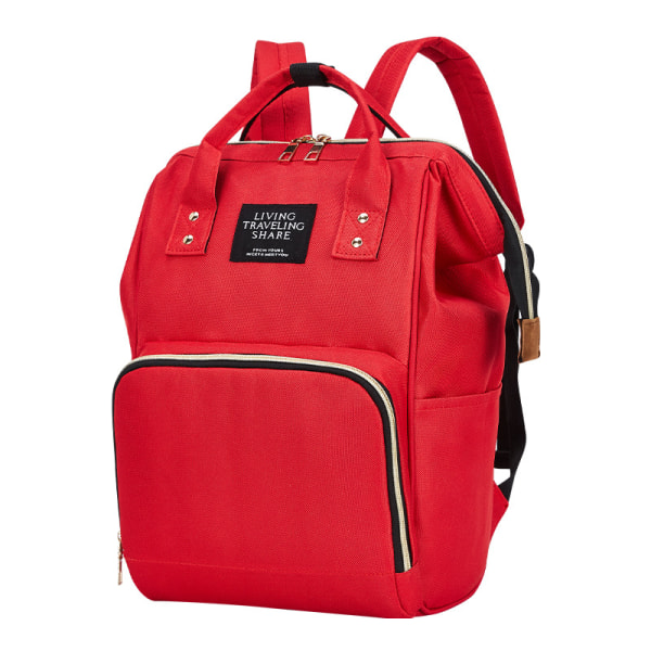Mammas väska har en stor kapacitet och flera funktioner Vattenmelon Röd