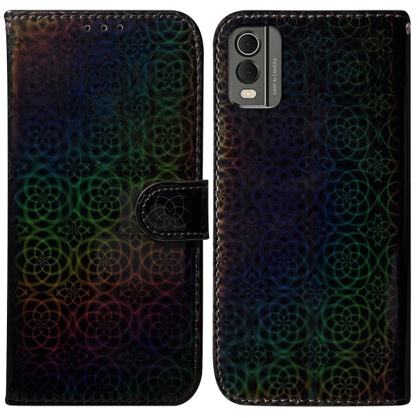 Färgglatt phone case för Nokia C32 Black