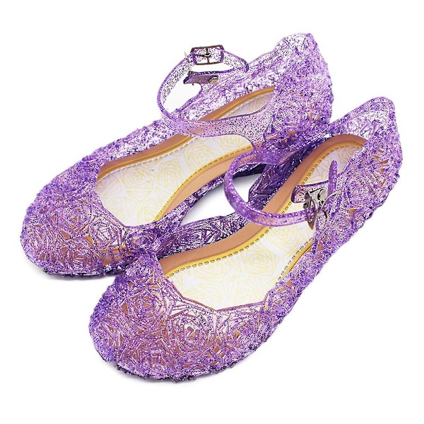 Disney Lilla Sjöjungfrun Ariel Prinsessklänning Barnklänning Flickor Cosplay Barn Karneval Födelsedagsfestkläder Sjöjungfrudräkt V 7-8T(size 140) shoes