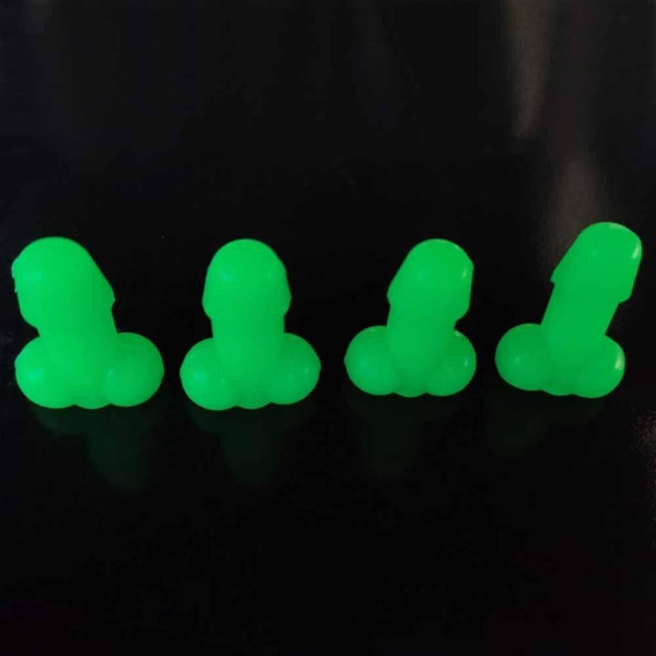 Prank Valve Stem Caps, 4st Universal Funny Tire Cover, Luminous Tire Valve Stem Caps Glow In The Dark Red 4pcs