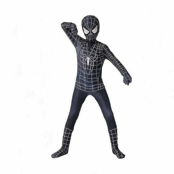 Spiderman kostym för barn Black spiderman 9-10 Years