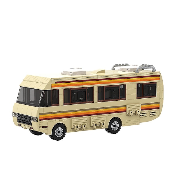 Moc Classic Movie Breaking Bad Car Building Blocks Kit Walter White Pinkman Cooking Lab Rv Fordonsmodell Leksaker för presenter 734 PCS