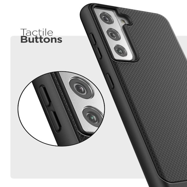 Inkapslat Samsung Galaxy S21 Plus case (tunn pansar) Smalt cover med flexibelt grepp (svart)