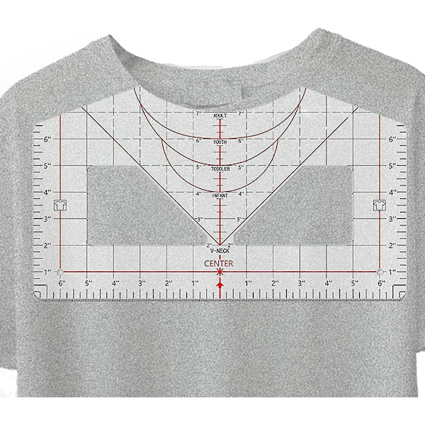 Linjal för t-shirtjusteringsverktyg, linjal för skärande kläder, trycklinjal, skärlinjal för ritning. Acrylic material