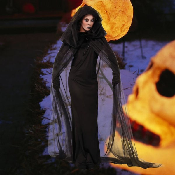 1st Kvinnor Häxdräkt För Halloween Dekorationer Black XXL