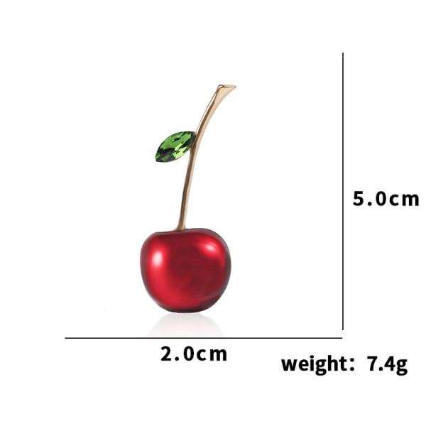 Djurbrosch för män och kvinnor Cherry Metal Enkel nål