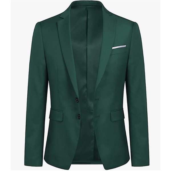 Allthemen Business Blazer Solid Slim Fit Jacka för män Green XS