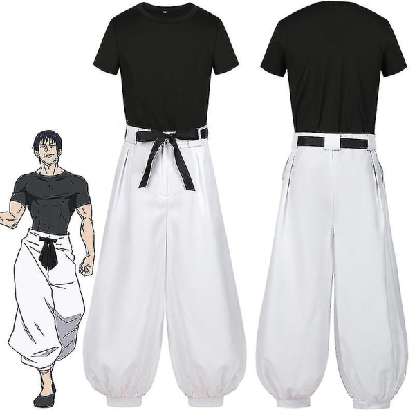 Anime Jujutsu Kaisen Fushiguro Toji Cosplay kostym Vuxen unisex kortärmade toppbyxor kostym Halloween Uniform Party C1 S