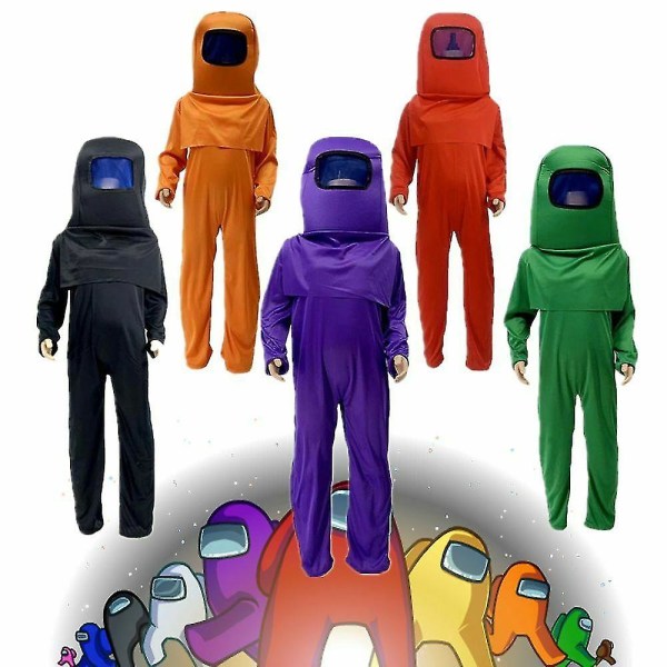 Children's Among Us Kostymer Kid's Fancy Dress Week Gaming Cos Purple L(10 12Y)