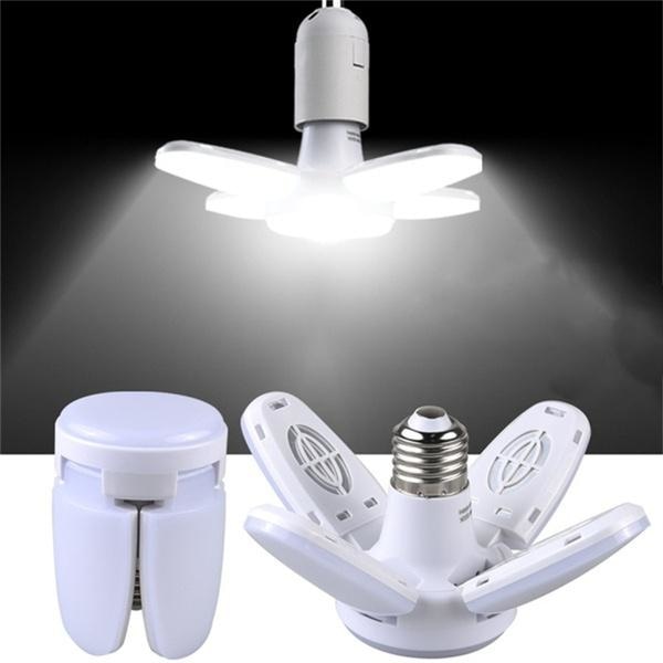 E27 LED-lampa Fläktblad Garagelampa Deformerbar AC85-265V 28W hopfällbar takarmatur Lampor Verkstadslampa Led-lampa för hemtak L