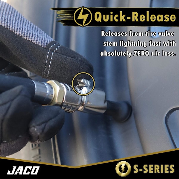 JACO Lightning S-serien däckluftchuck - 1/4&#34; F-NPT | Open Flow (2-pack)